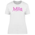 thumbnail image 1 of Mila Cute Pink Heart Name T-Shirt Women -Image by Shutterstock, Female Small, 1 of 2