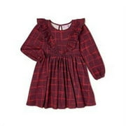 Mila & Emma Toddler Girl Long Sleeve Sueded Jersey Dress (Size 2T-5T)