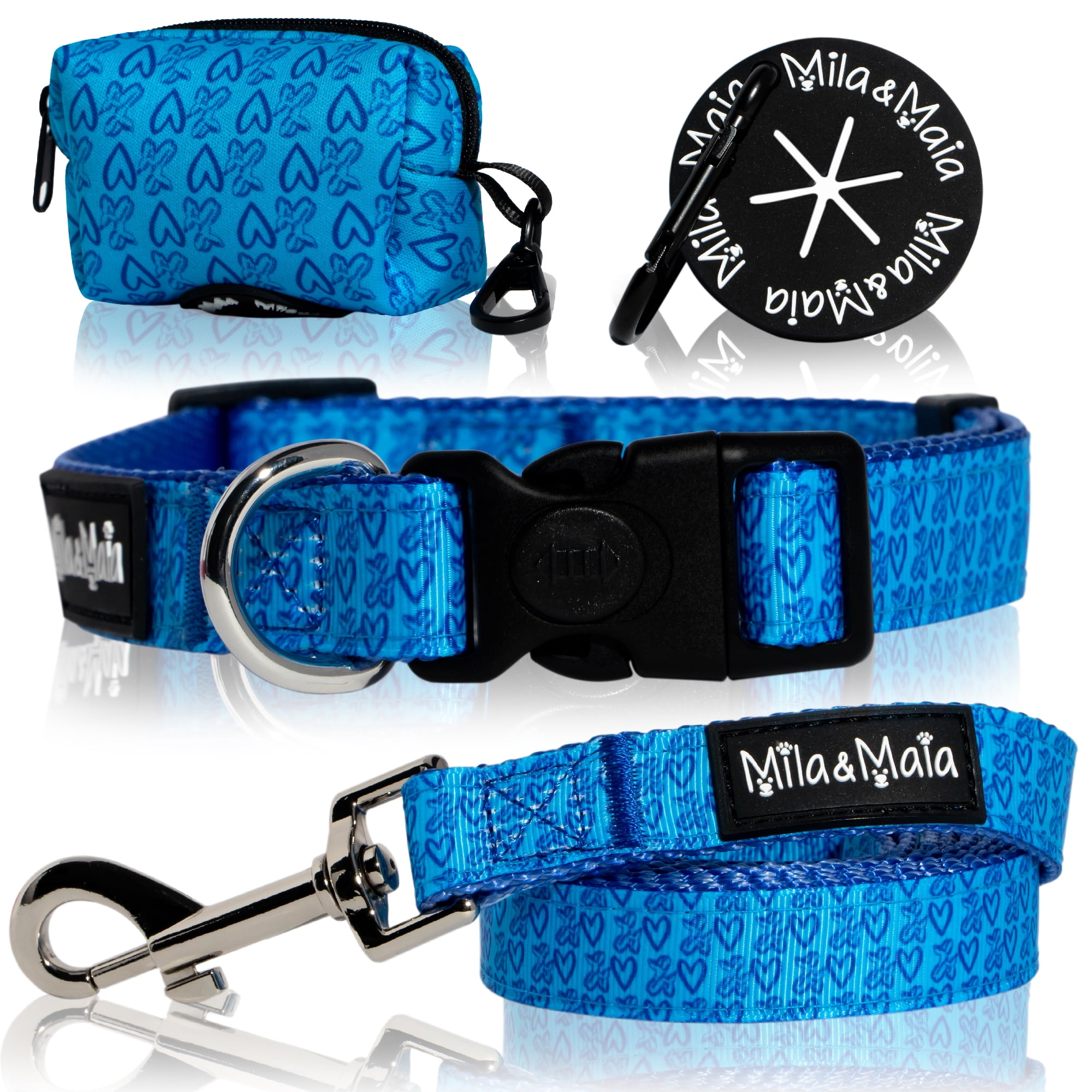 Dog collar Hunter MALIA M Blue 12 40-49 cm