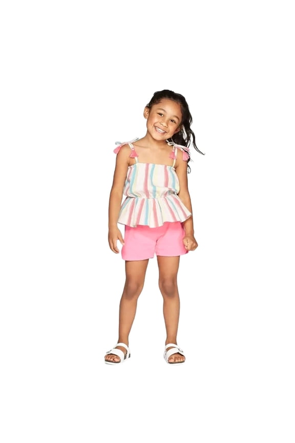 Mila and Emma Toddler's 2-Piece Spaghetti Strap Top/Shorts Outfit Size 2T