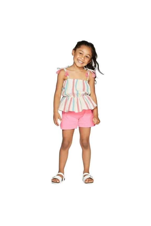 Mila and Emma Toddler's 2-Piece Spaghetti Strap Top/Shorts Outfit Size 3T