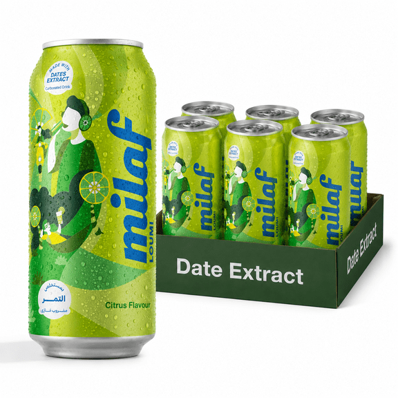 Milaf Carbonated Drink Date Extract Citrus Flavour 6 Pack