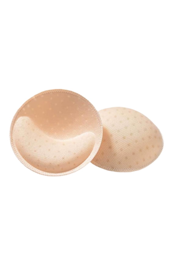 1 Pair Bra Pads Inserts Lightweight Round Replacement Sponge Push up Cup Padding Skin color Holed