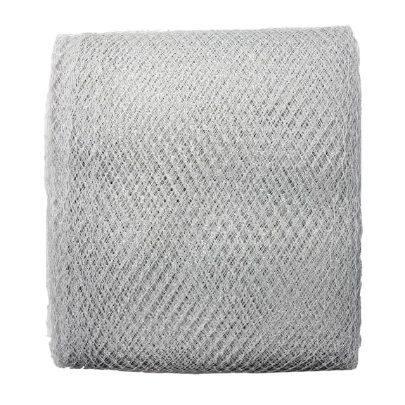 Milageto 1 Yards 25cm Web Glitter Mesh Ribbon Gift Wedding Party Decoration Crafts Home silver