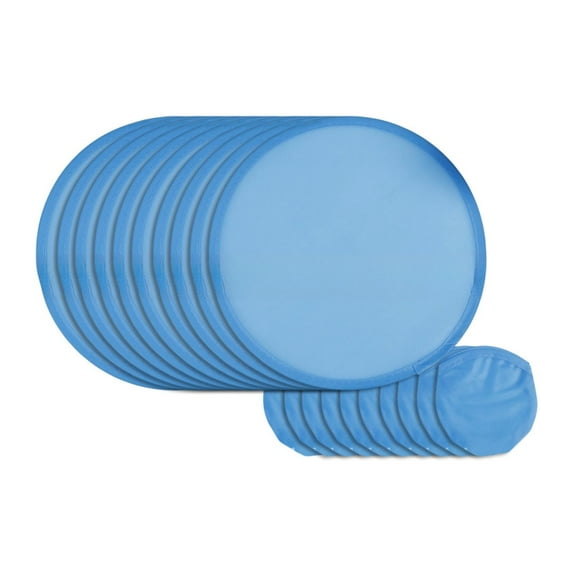 Milageto 10 Pieces Folding Fan Classic Portable for Travel Decor DIY Outdoor Activity Blue