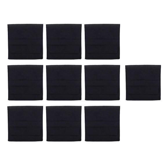 Milageto 10 Pieces Jewelry Pouches Jewelry Packaging Bags for Rings Earrings Necklace Black