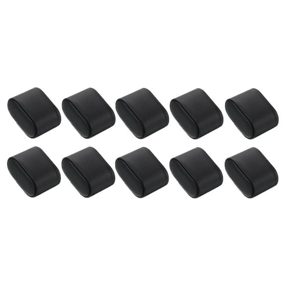 Milageto 10 Pieces Watch Pillows Bracelet Pillows for Travel Display Stand Exhibition Black PU Leather