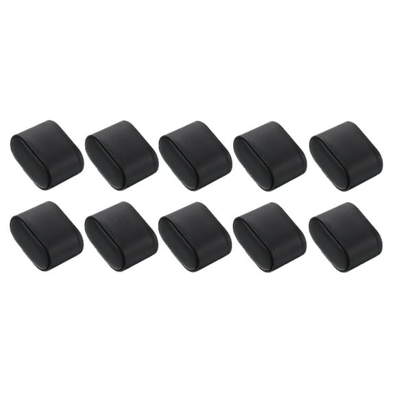 Milageto 10 Pieces Watch Pillows Bracelet Pillows for Travel Display Stand Exhibition Black PU Leather