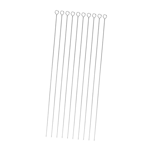 Milageto 10Pcs Beading Pin DIY Tool Big Eye Pin Usually Metal Professional Craft Beading