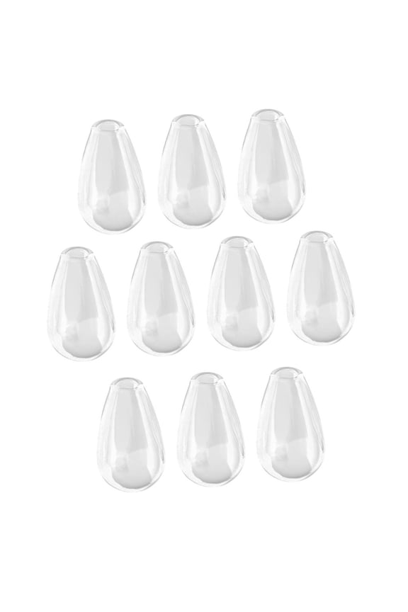 10Pcs Teardrop Clear Glass Bottle Wish Charm Pendant DIY Craft Necklace Earrings 20 x 12mm