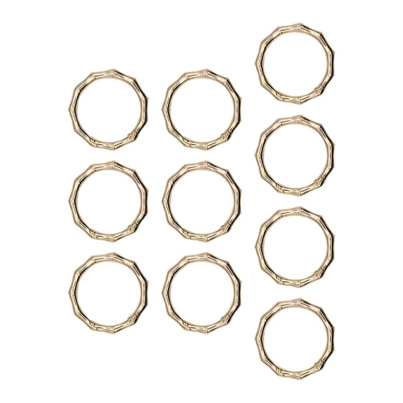 Milageto 10x Spring Rings Round Carabiner Clips Portable Modern Connector DIY Accessories Gold