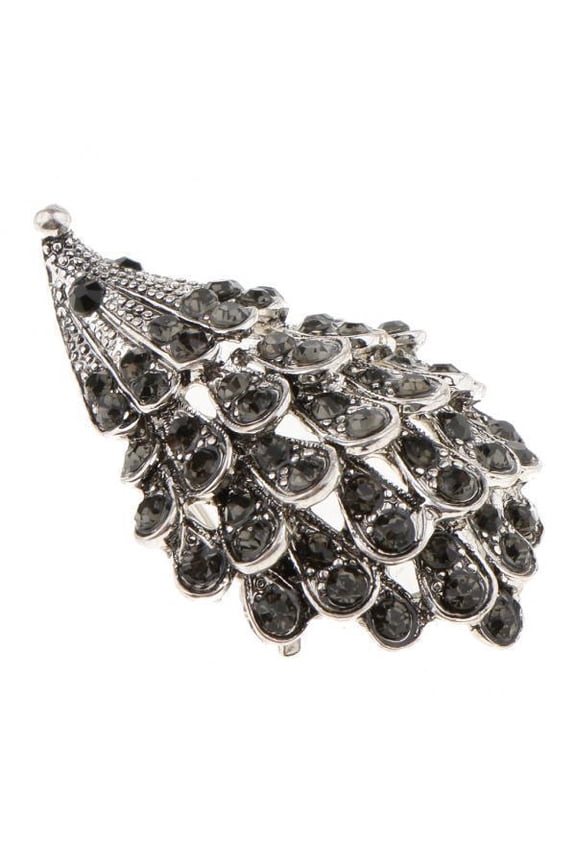 10xCute Sparkle Rhinestone Hedgehog Porcupine Shape Animal Brooch Pin Silver