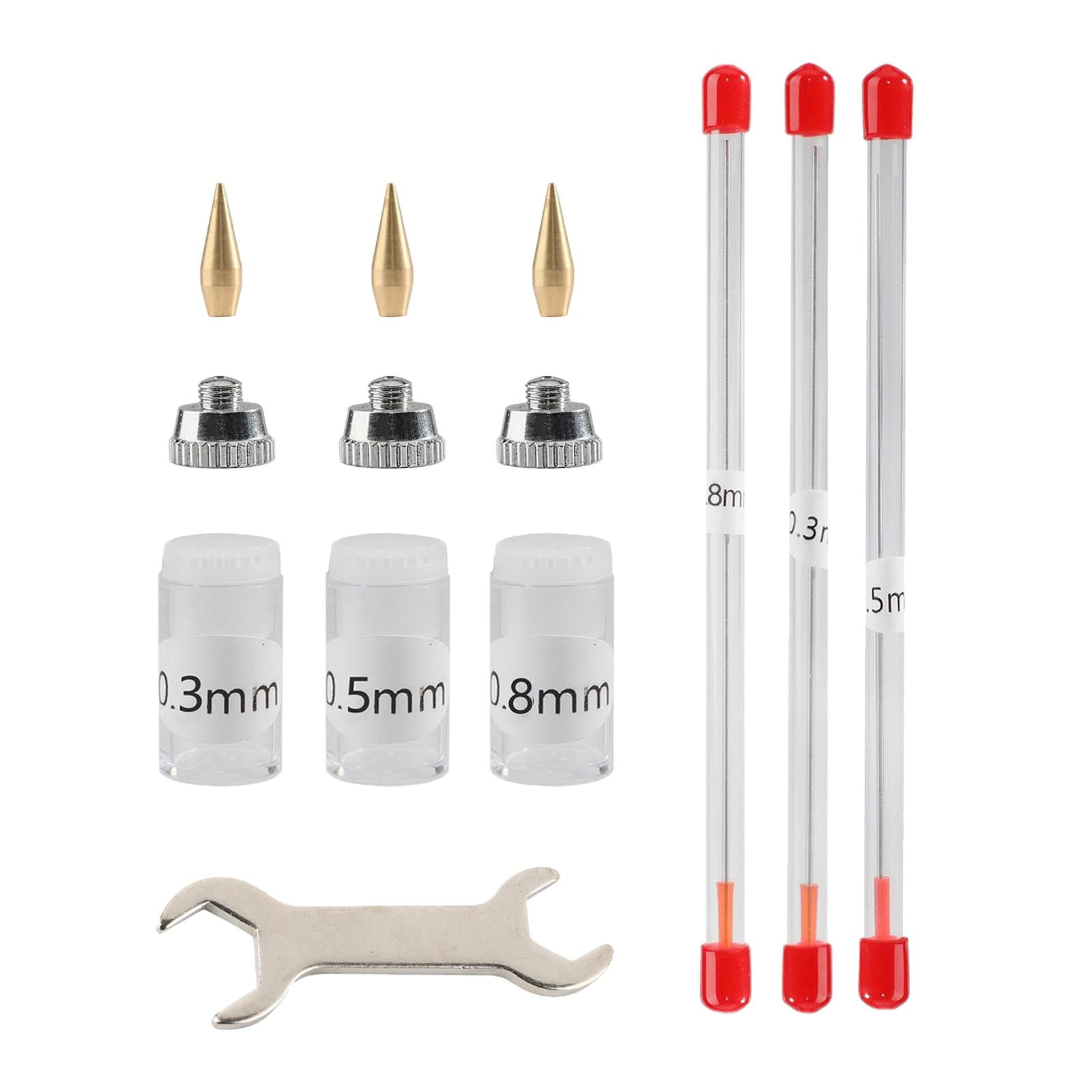 Milageto 11 Pieces Airbrush Nozzle Kits Airbrush Accessories Devices Replacement Airbrush