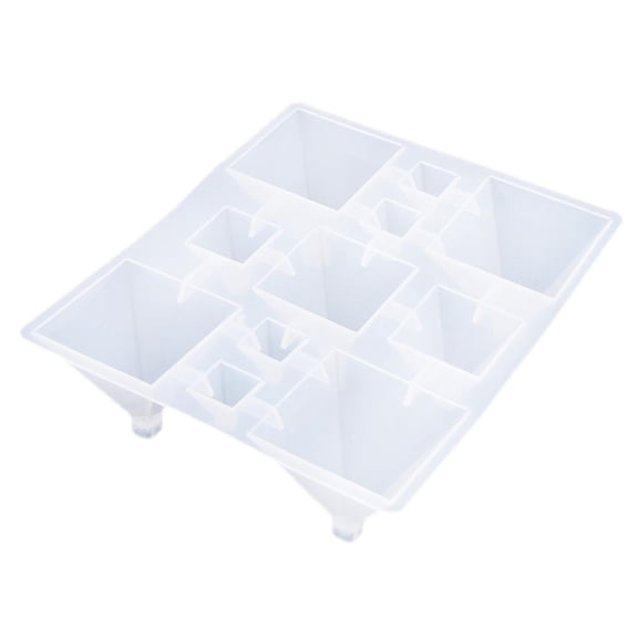 Milageto 1Set Pyramid Silicone Mould DIY Resin Art Craft Jewelry Making Pendant Molds