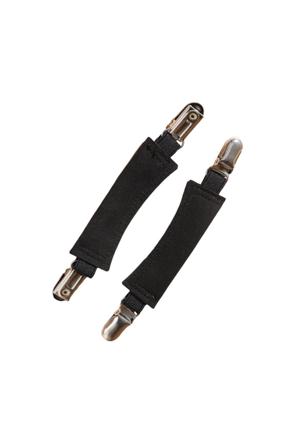 2 Pieces Elastic Shoe Strap for Sandals Cloud Platform EVA Slippers Slippers black