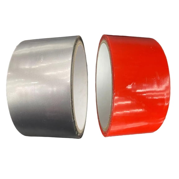 Milageto 2 pieces Funny Sticky Ball Tapes DIY Toy 32.8ft Long Game Decompression Toys Red and Gray