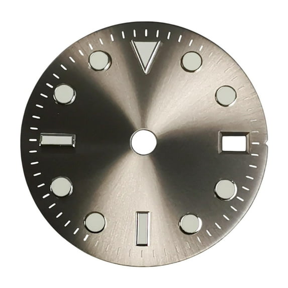 Milageto 29 mm Watch Dial for NH34 Movement Fashion Practical Portable Watch Face Gray
