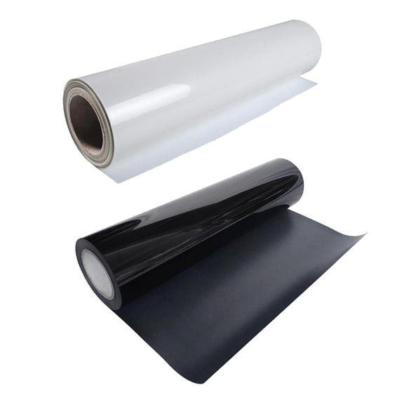 Milageto 2Pcs 3cm Matte Heat Transfer Vinyl Sheets HTV for Garment Crafts Bags Paper