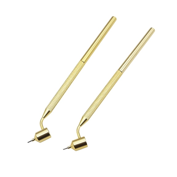 Milageto 2Pcs Slanted Fine Line Painting Pen, Fluid Pen, Aluminum, Creative Details, Fine 0.5mm and 0.7mm