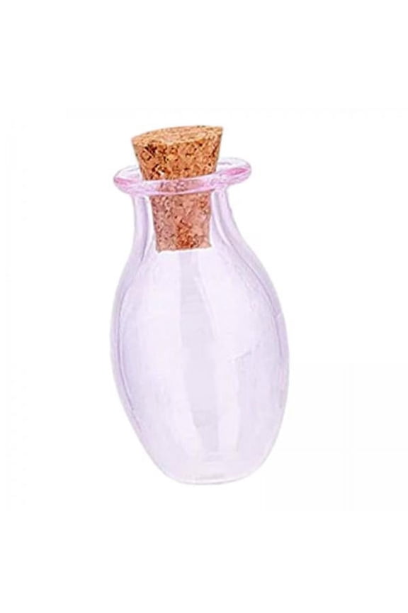 2xMini Glass Jars Tiny Glass Jars Mini Glass Bottles with Cork Stoppers Wish Bottles for Pendants DIY Crafts Wedding Wish 2 Pcs