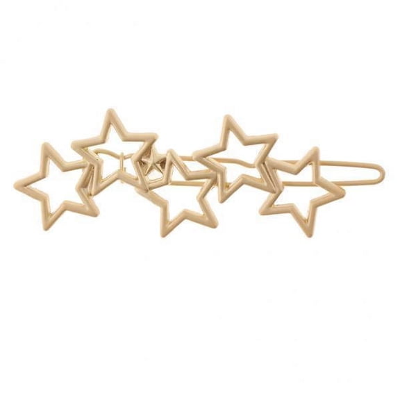 Milageto 2xWomen Metal Leaf Shape Hair Clip Smooth Hair Pin DIY Accessories Mate Gold