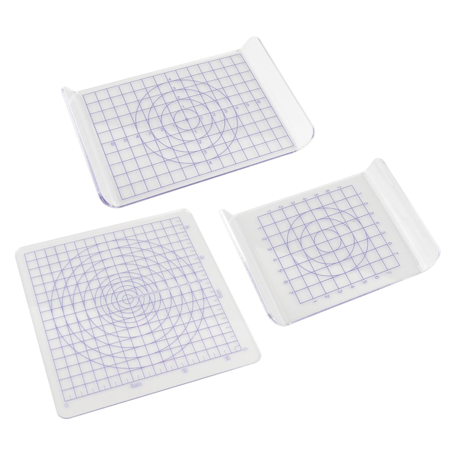 Milageto 3 Pieces U-Shaped Pressure Clay Acrylic Board Clay Pottery Sculpture with Grid