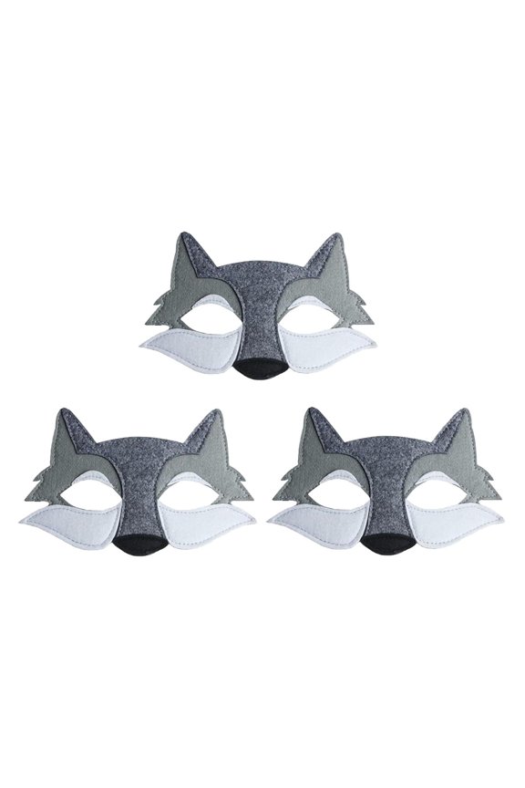3 Pieces Wolf Face Masquerade for Club Evening Party Dress up