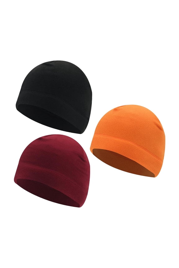 3pcs Breathable Women Winter Beanie Caps Cover Ears Riding Biking Skull Hats