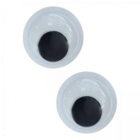 Milageto 3x 2 Pieces Googly Wiggle Eyes Sticky Eyes Handmade Movable 3D Effect Decoration Stick Moving Eyes for Crafts New Year Puppets 3 Pcs