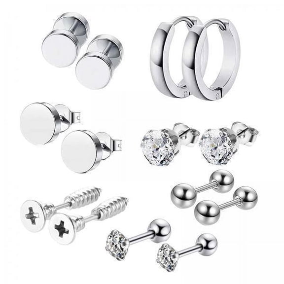 Milageto 3x14Pcs Earrings Set Multiple Piercing Jewelry for Party Birthdays 6mm
