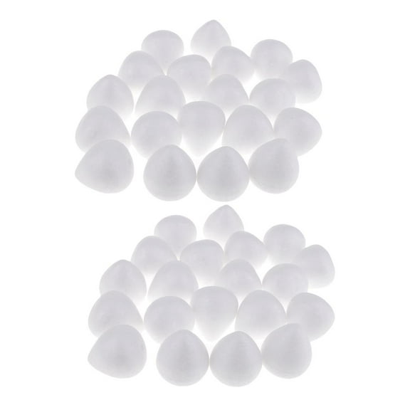 Milageto 40Pcs Modelling Polystyrene Styrofoam Foam Ball Craft Drop Flower Stamen DIY 40