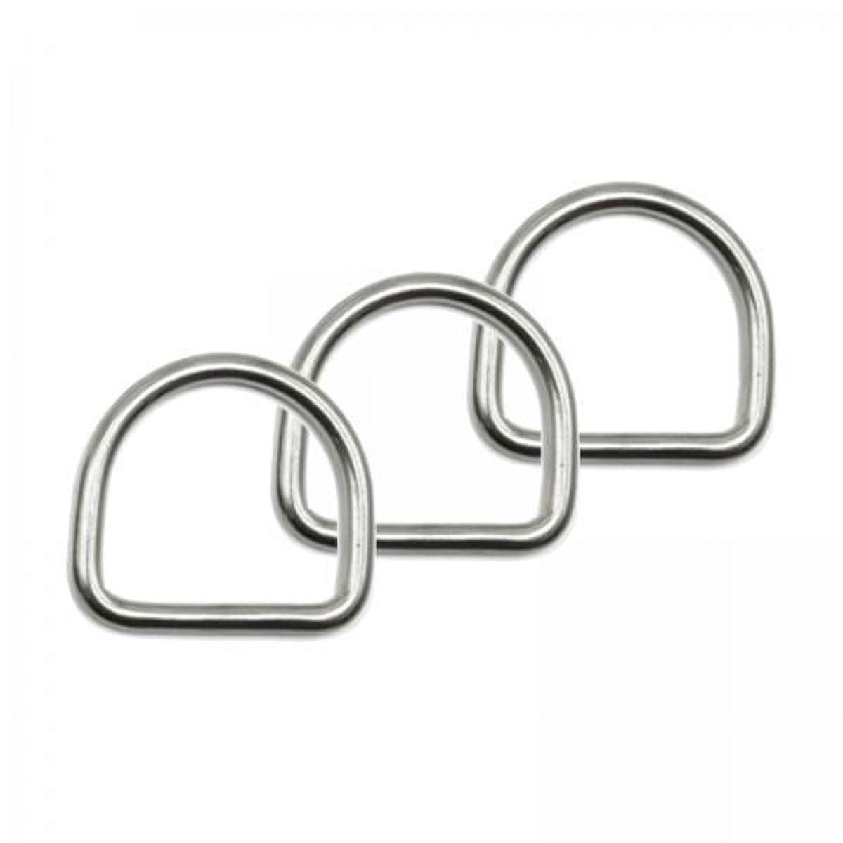 Milageto 4x3Pcs Horseshoe Buckles Stainless Steel Portable Simple Hardware Accessories Metal D Rings for DIY Handmade Lanyards Backpacks