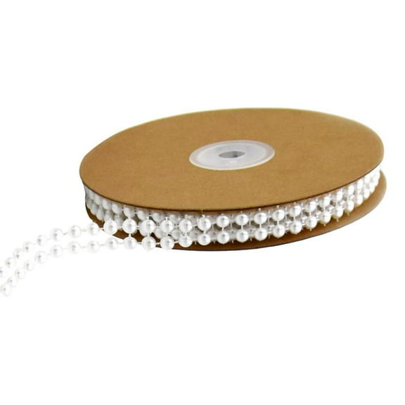 Milageto 5 Yard Pearls Chain Pearl Bead Garland String Chandelier Hanging Wedding Favours 12mm