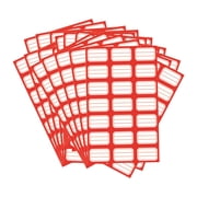 Milageto 50 Pieces Laboratory Label Handwriting Rectangle 1050 Blank Plain Sticker Labels red
