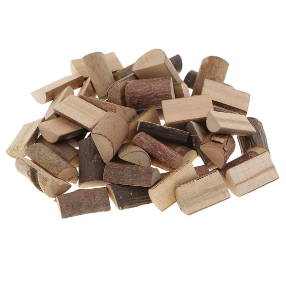 Milageto 50pcs Rustic Wood Half Round Slices Tree Blocks for DIY Crafts Wedding Decor