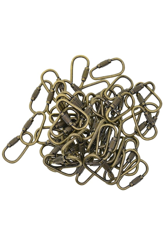 50x Copper Screw Locking Clasp Key Chain Key Ring DIY Home Car Key Bag Craft