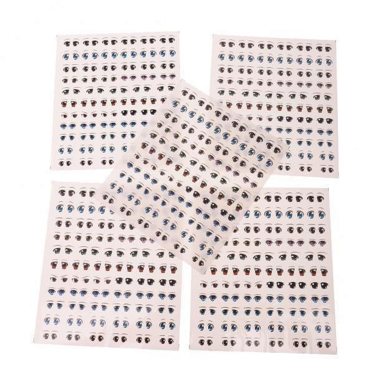 Milageto 5x 5 Sets Cartoon Eyes Stickers Origami Scrapbooking for Doll Clay Craft Making