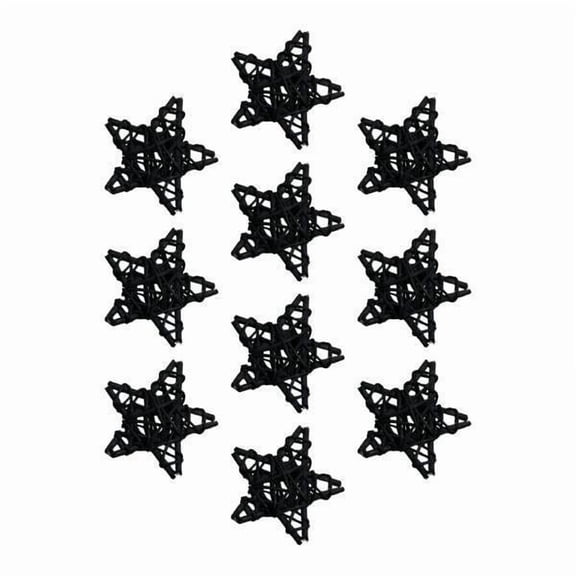 Milageto 5x10x Christmas Star Pendants Wedding Decorative Bridal Shower Xmas Pentagram black 5 Pcs