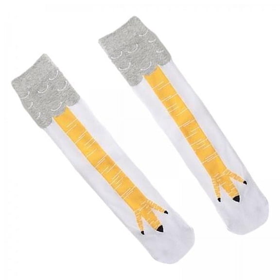 Milageto 5xFun Chicken Legs Feet Socks Novelty Animal Legs Pattern for Cosplay Carnival 55cm B