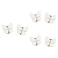 thumbnail image 1 of Milageto 6 Pieces Butterfly Button Covers Shirt Cufflinks for Banquet Wedding Blouses White, 1 of 8