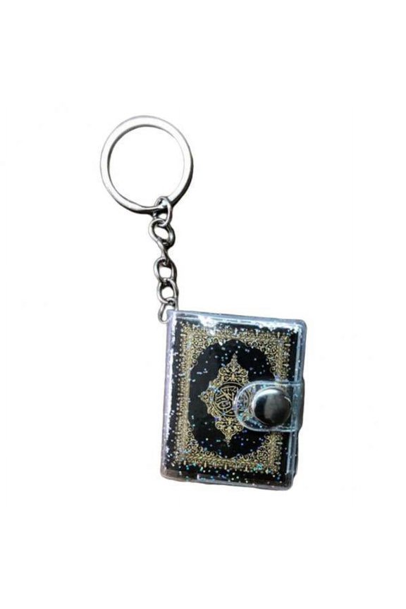 6xSmall Ark Real Paper Keychain Religious Key Holder Memorial Gift Black