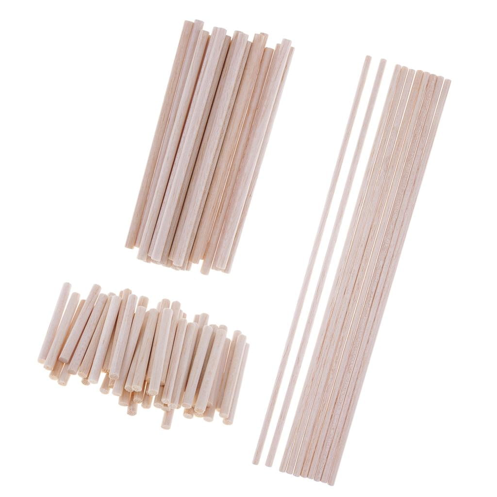 Milageto 80 Pieces 50/300/120mm Balsa Stick Unfinished Modelling Stick