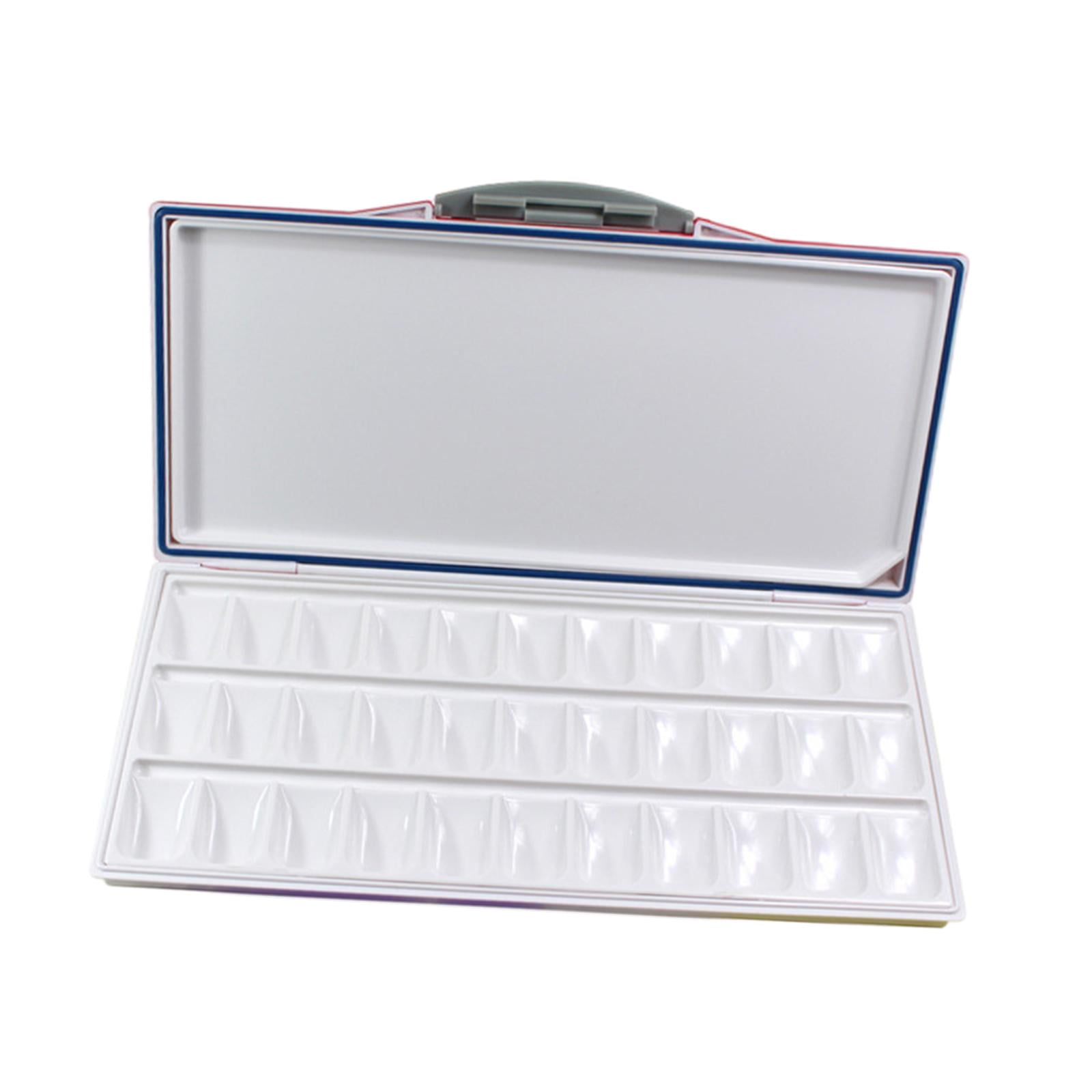 Milageto Airtight Watercolor Palette, with Mixing Areas, Palette with Lid, Empty Tray for 33 Wells