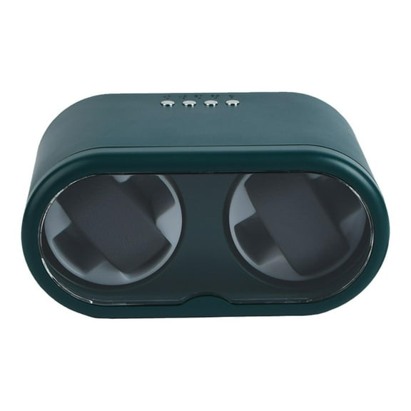 Milageto Automatic Double Watch Winder Antimagnetic Rechargeable Watches Storage Case Green
