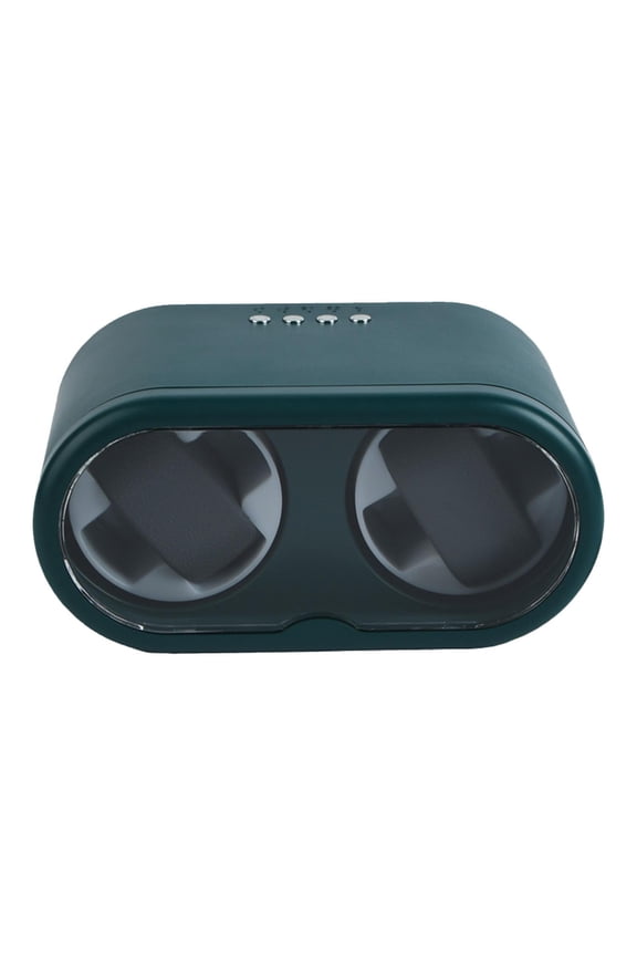 Automatic Double Watch Winder Antimagnetic Rechargeable Watches Storage Case Green