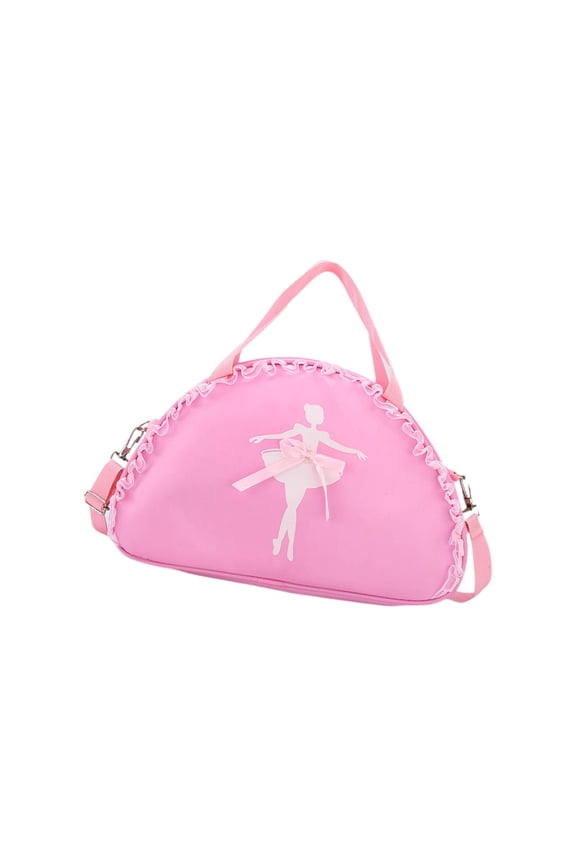Ballet Dance Bag Girls Duffle Bag for Ballet Class Gymnastics Dance Recitals Pink