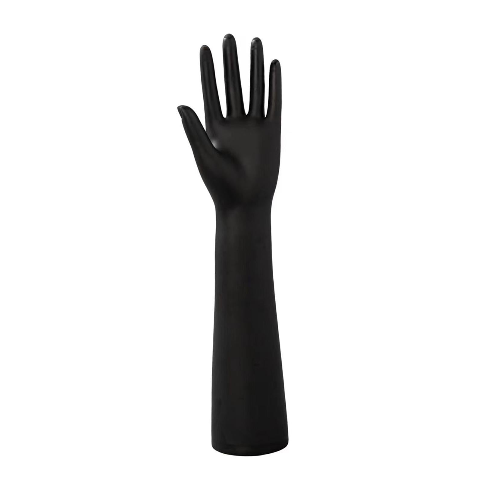 Milageto Black Female Mannequin Hand Commercial Use DIY Projects Gloves Display Stand Left Hand