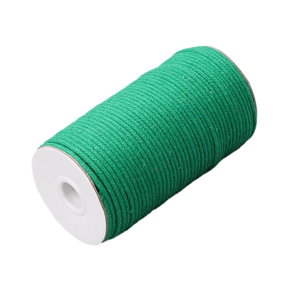 Milageto Braided Macrame Cord Portable Weaving Easy to Knot Twisted Twine Rope for Craft Green