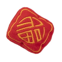 Milageto Brooch Pin Chinese New Year Creative Plush Lapel Pin for Jacket Clothing Bag Fu character