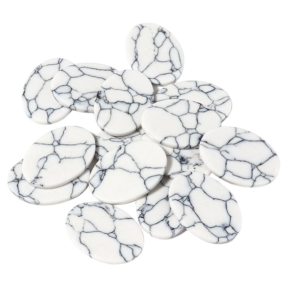 Milageto Cabochons Flatbacks White